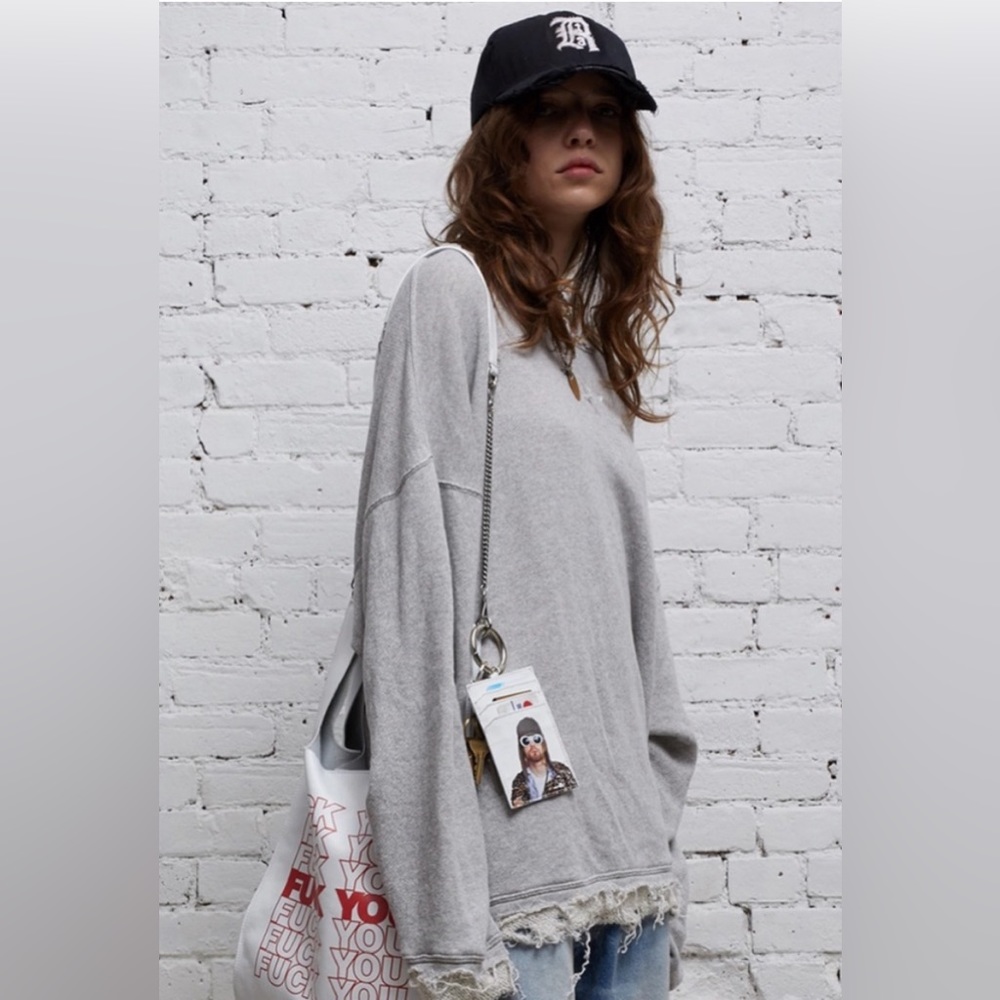 R13 Grey vintage sweatshirt. Size XL.